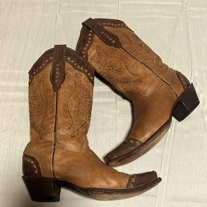 CORRAL Rustic Weathered Western Boot Women’s Size 7.5M Brown Style A2500 Cowgirl